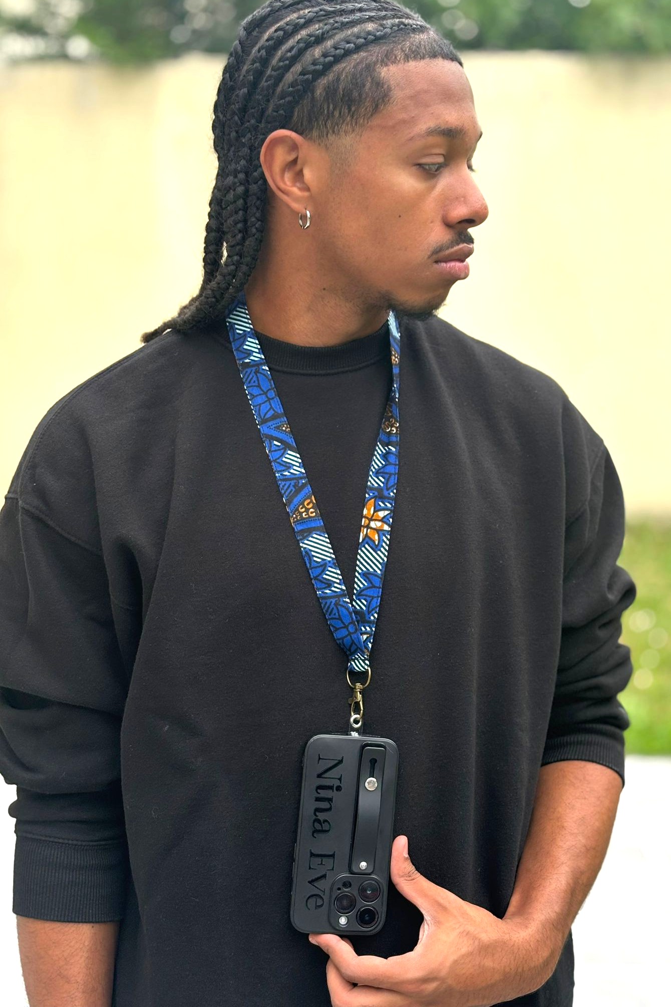 Lanière en Tissu Wax - Pour Téléphone, Badge ou Clés – Image 2