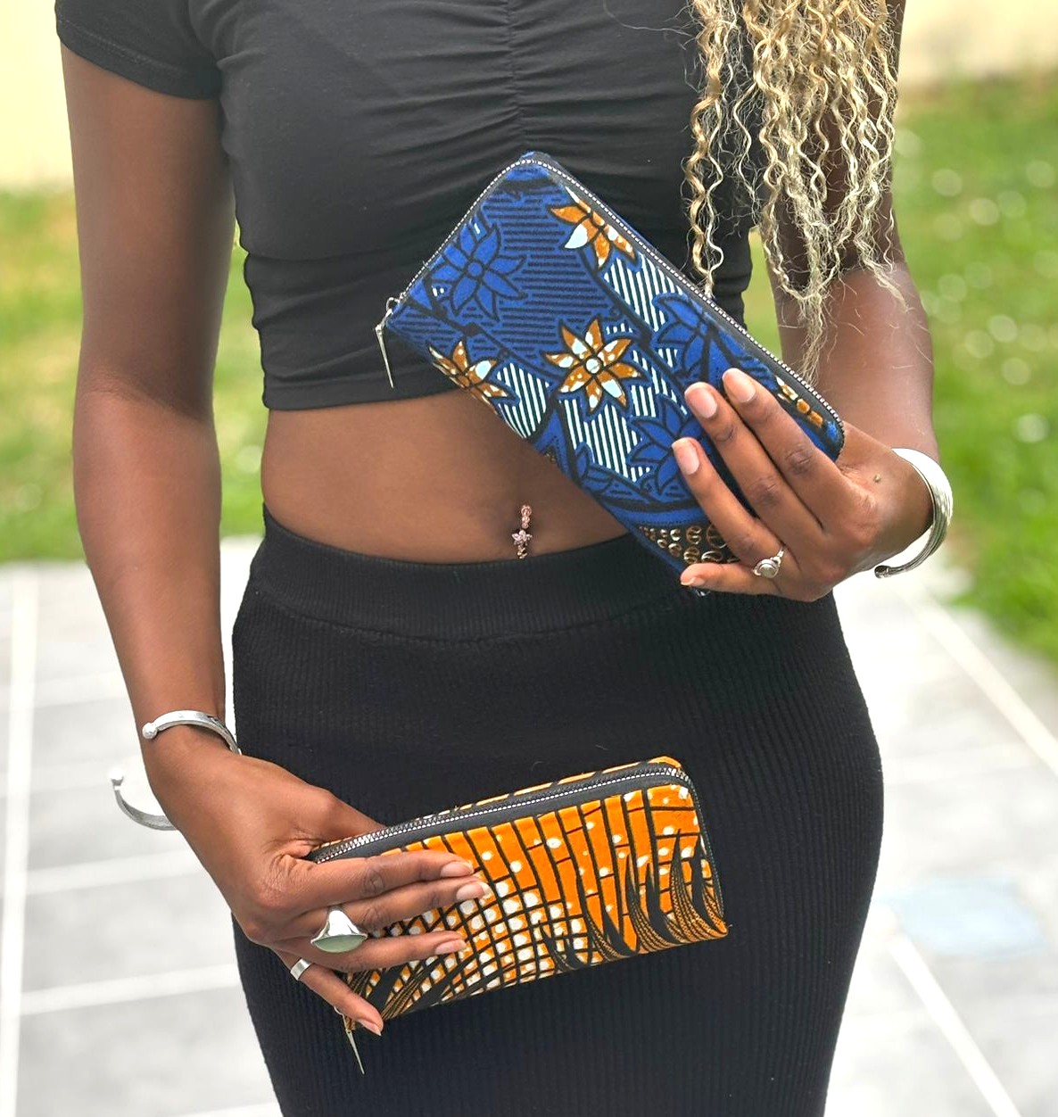 Portefeuille Minimaliste Motifs Wax – Image 2