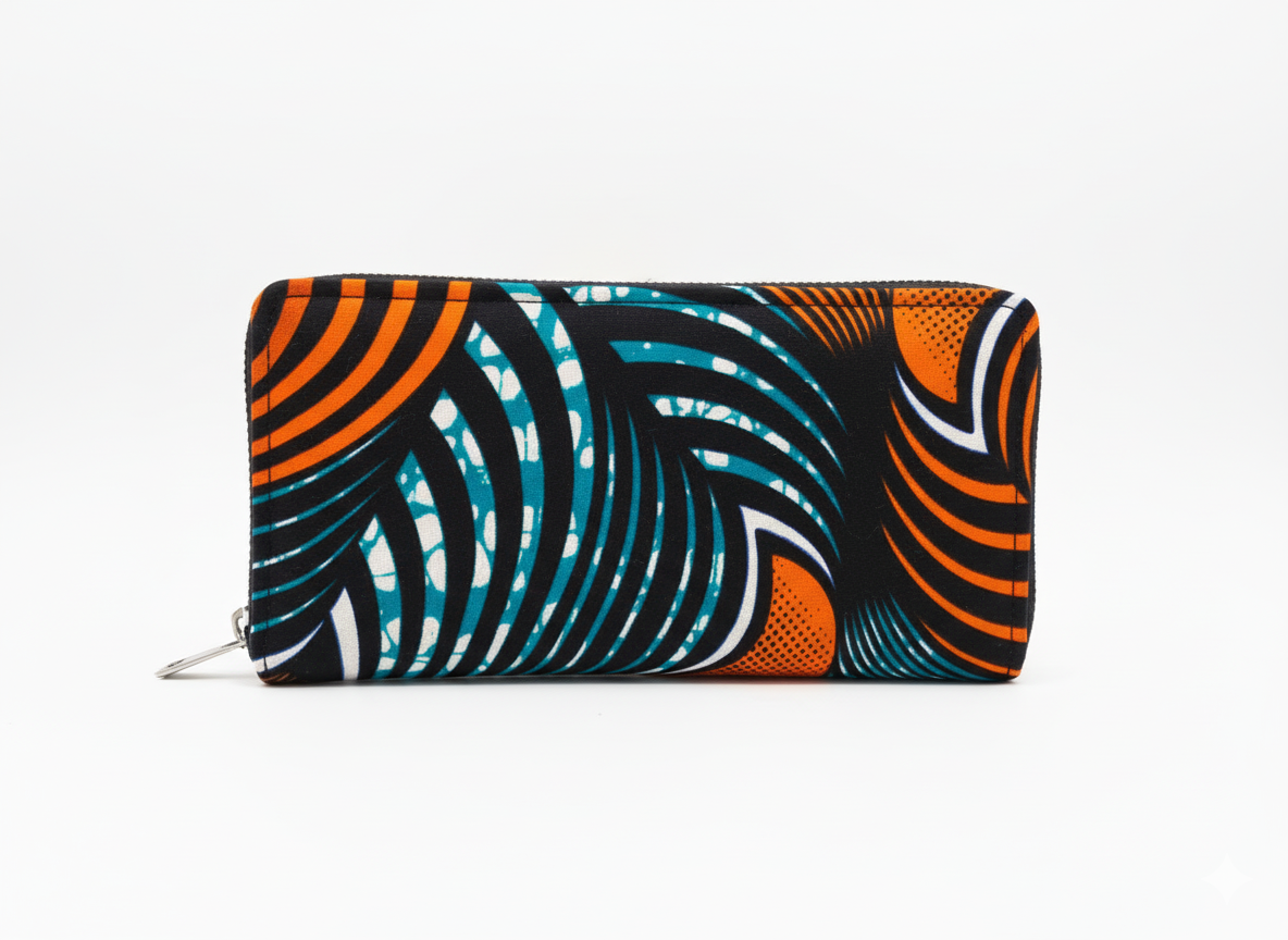 Portefeuille Minimaliste Motifs Wax – Image 5