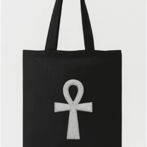 TOTE BAG - CROIX DE ANKH ARGENT
