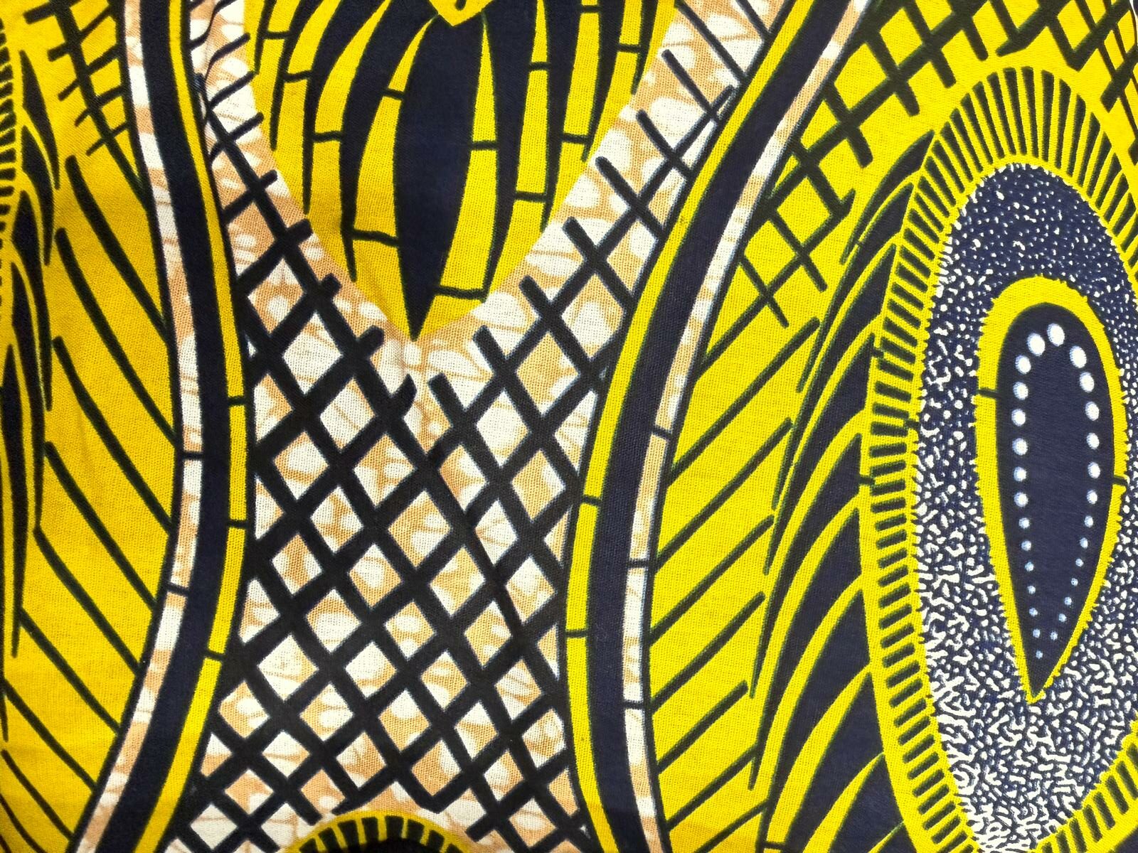 Tote Bag Réversible en Tissu Wax et Uni – Image 8