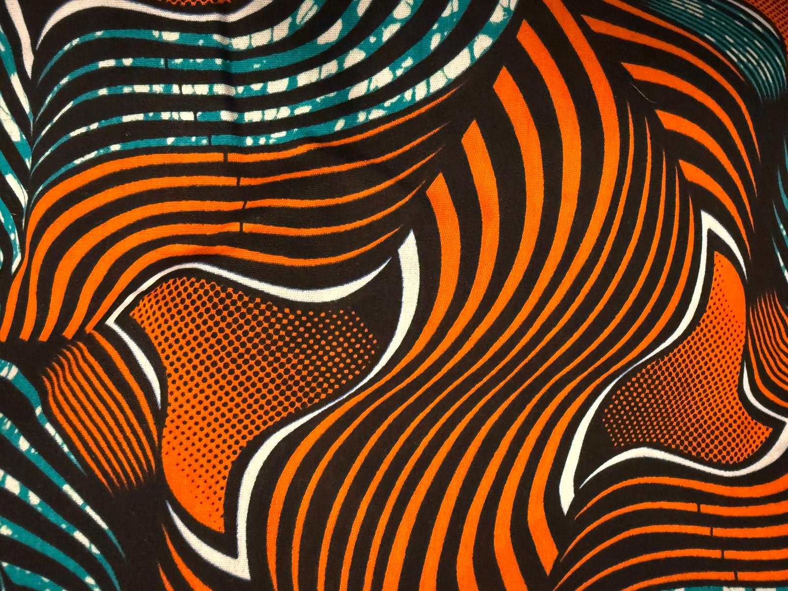 Tote Bag Réversible en Tissu Wax et Uni – Image 3